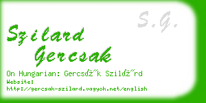 szilard gercsak business card